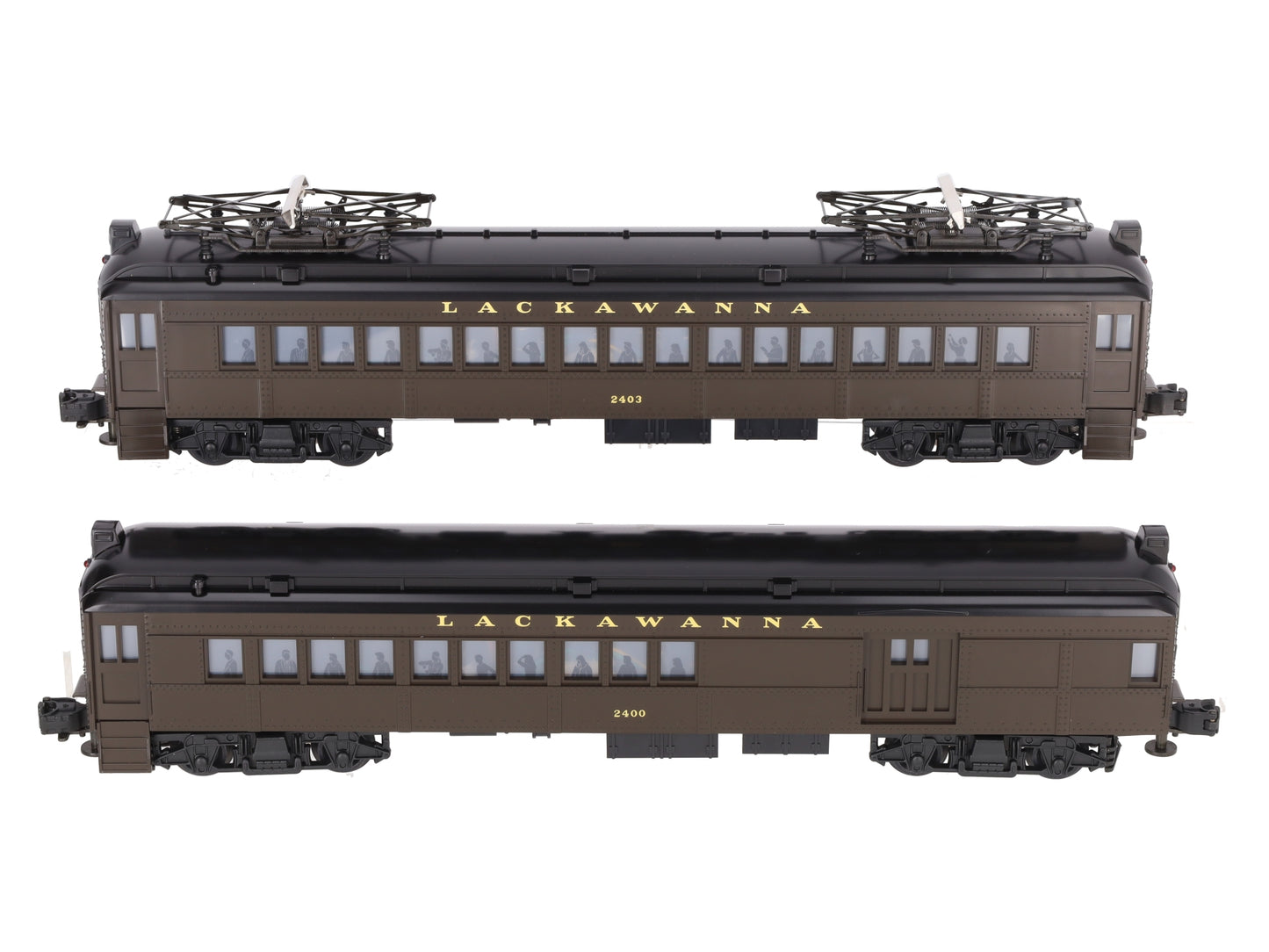 Lionel 6-18305 O Gauge Lackawanna Non-Powered Multiple-Unit Commuter (2 Car Set) EX/Box