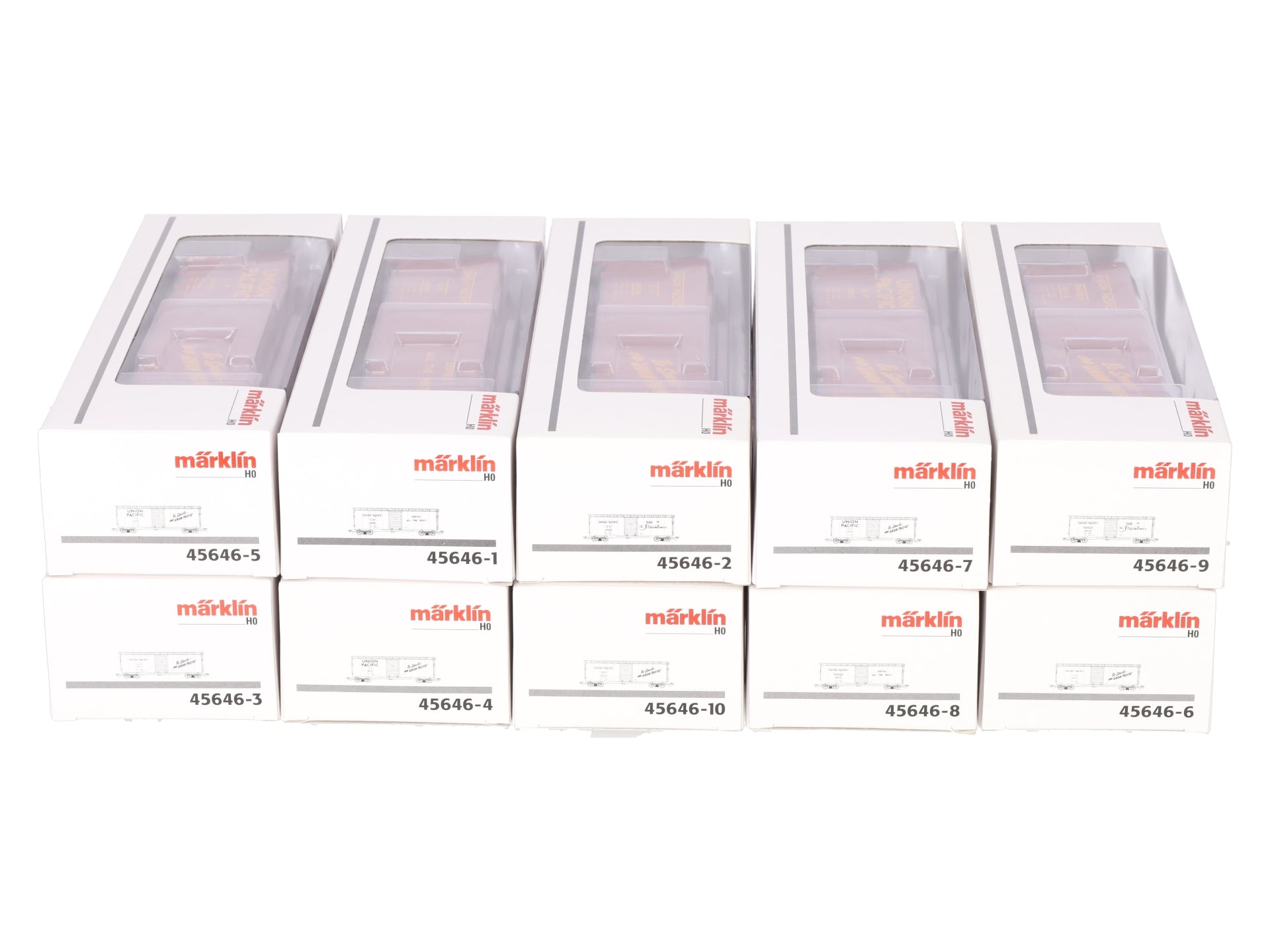 Marklin 45646 HO Union Pacific Boxcars (Set of 10) LN/Box