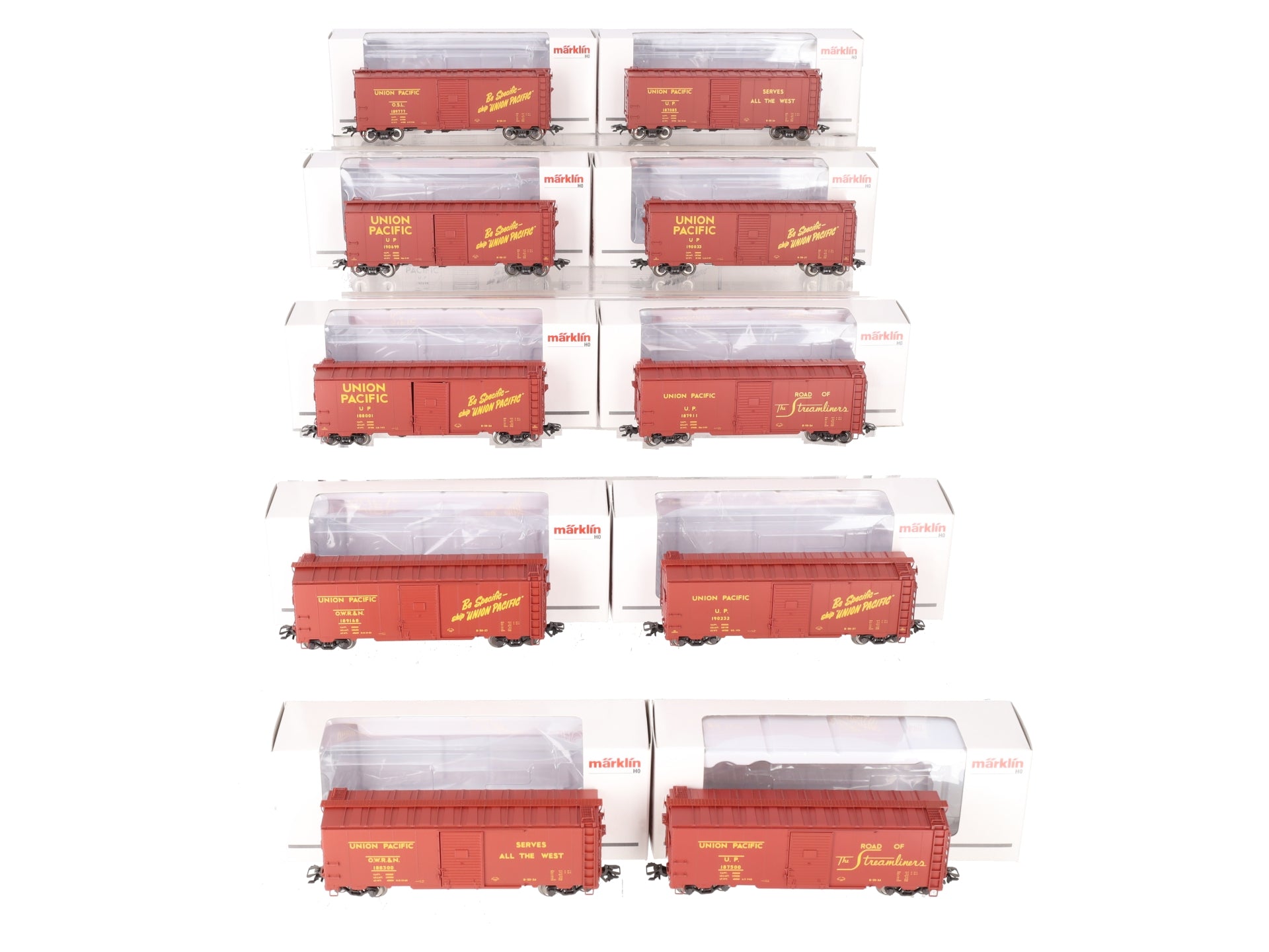 Marklin 45646 HO Union Pacific Boxcars (Set of 10) LN/Box