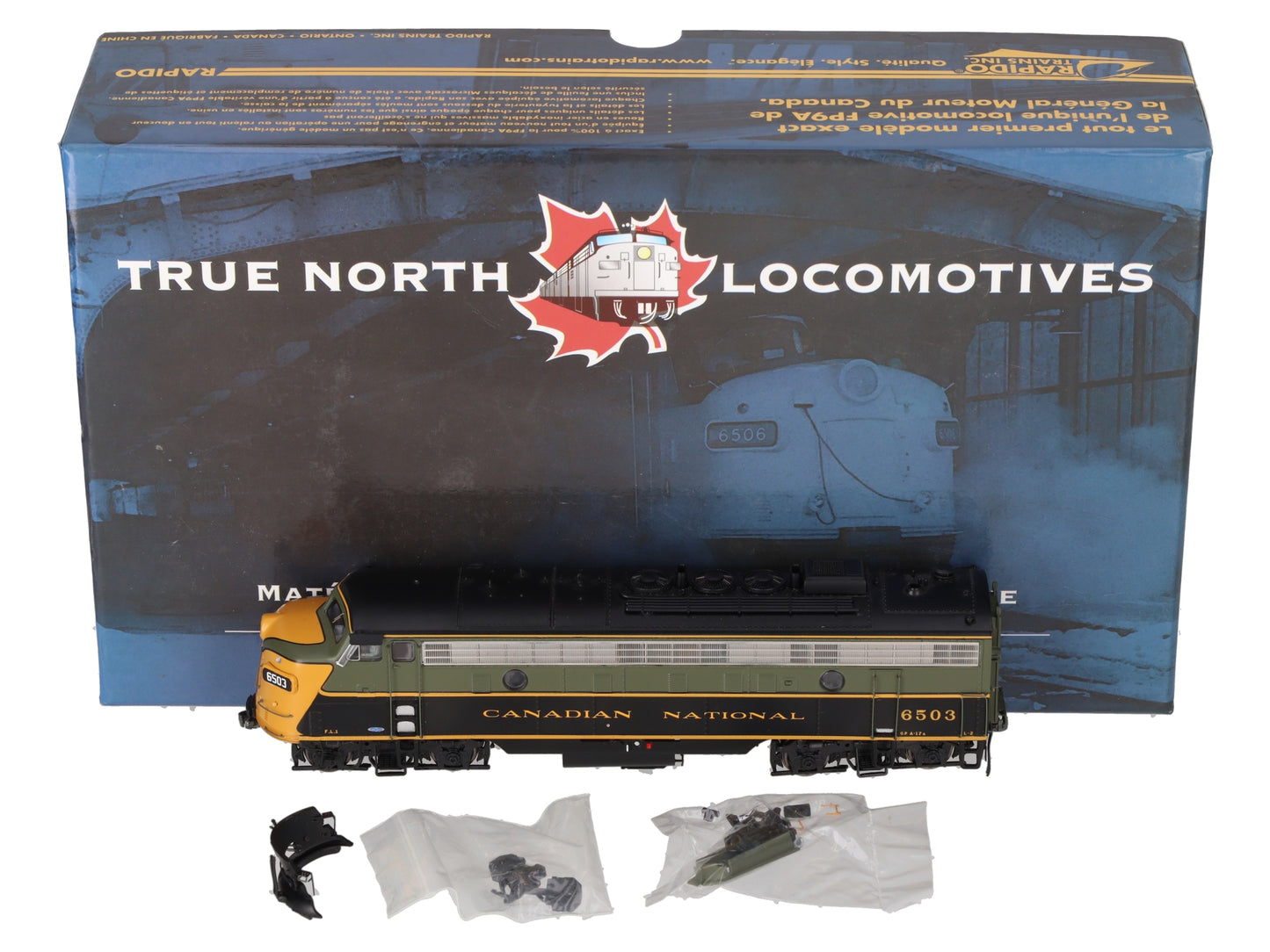 Rapido Trains 220502 HO CN True North Diesel FP9A GPA17-a w/DCC & Sound #6503 EX/Box