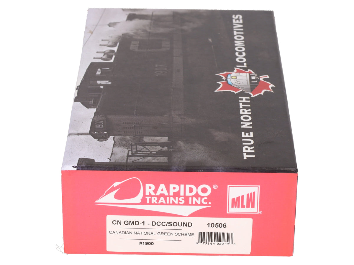 Rapido Trains 10506 HO CN GMD-1 Locomotive 4-Axle Version w/ DCC & Sound #1900 VG/Box