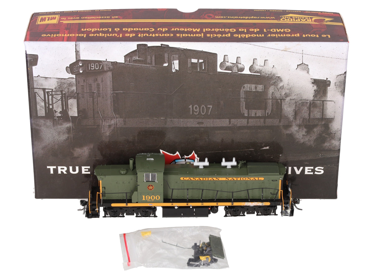 Rapido Trains 10506 HO CN GMD-1 Locomotive 4-Axle Version w/ DCC & Sound #1900 VG/Box