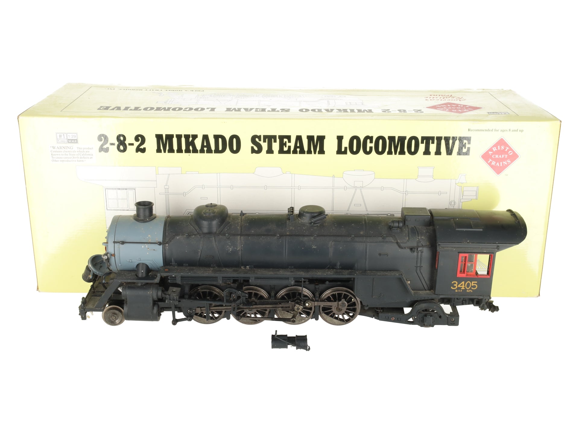 Aristo-Craft G Scale 2-8-2 Steam Locomotive #3405 VG/Box