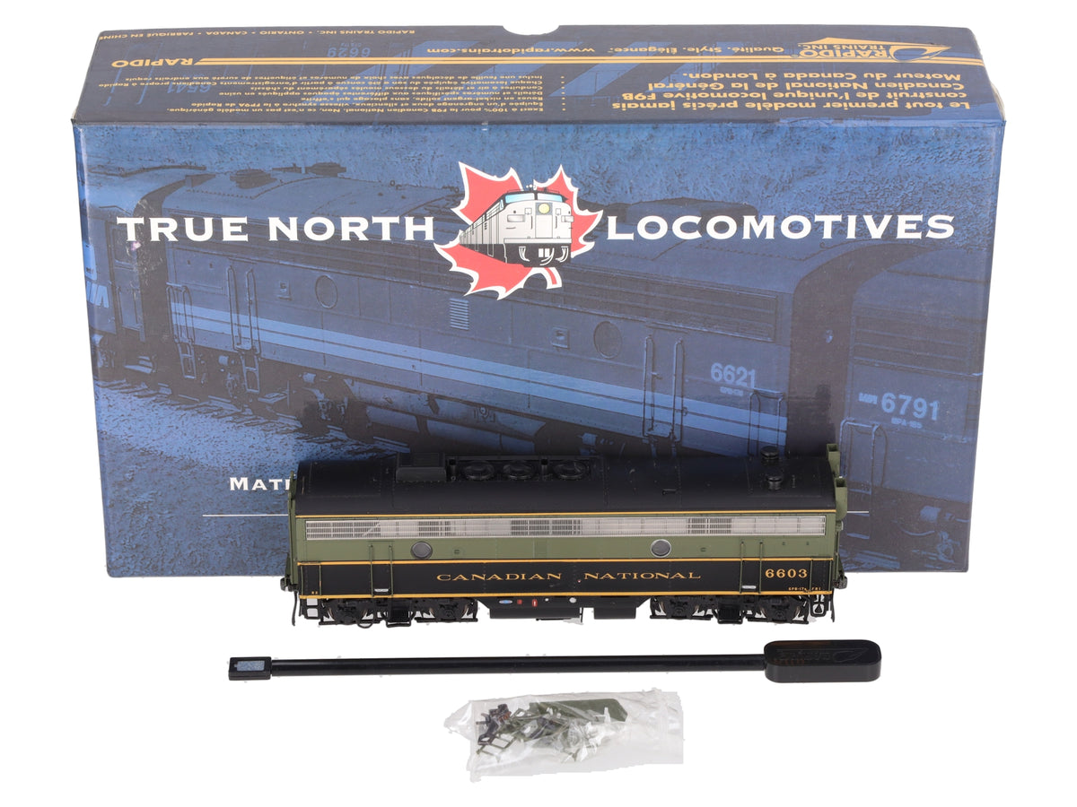 Rapido Trains 221302 HO Scale Canadian National Unpowered F9B Diesel Unit #6603 EX/Box