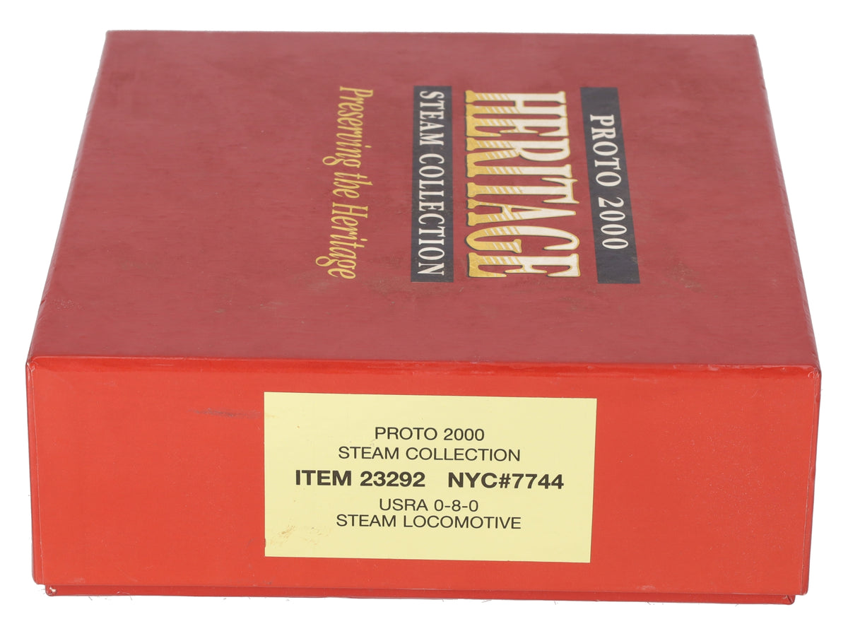 Proto 2000 23292 HO New York Central USRA 0-8-0 Steam Locomotive & Tender #7744 EX/Box