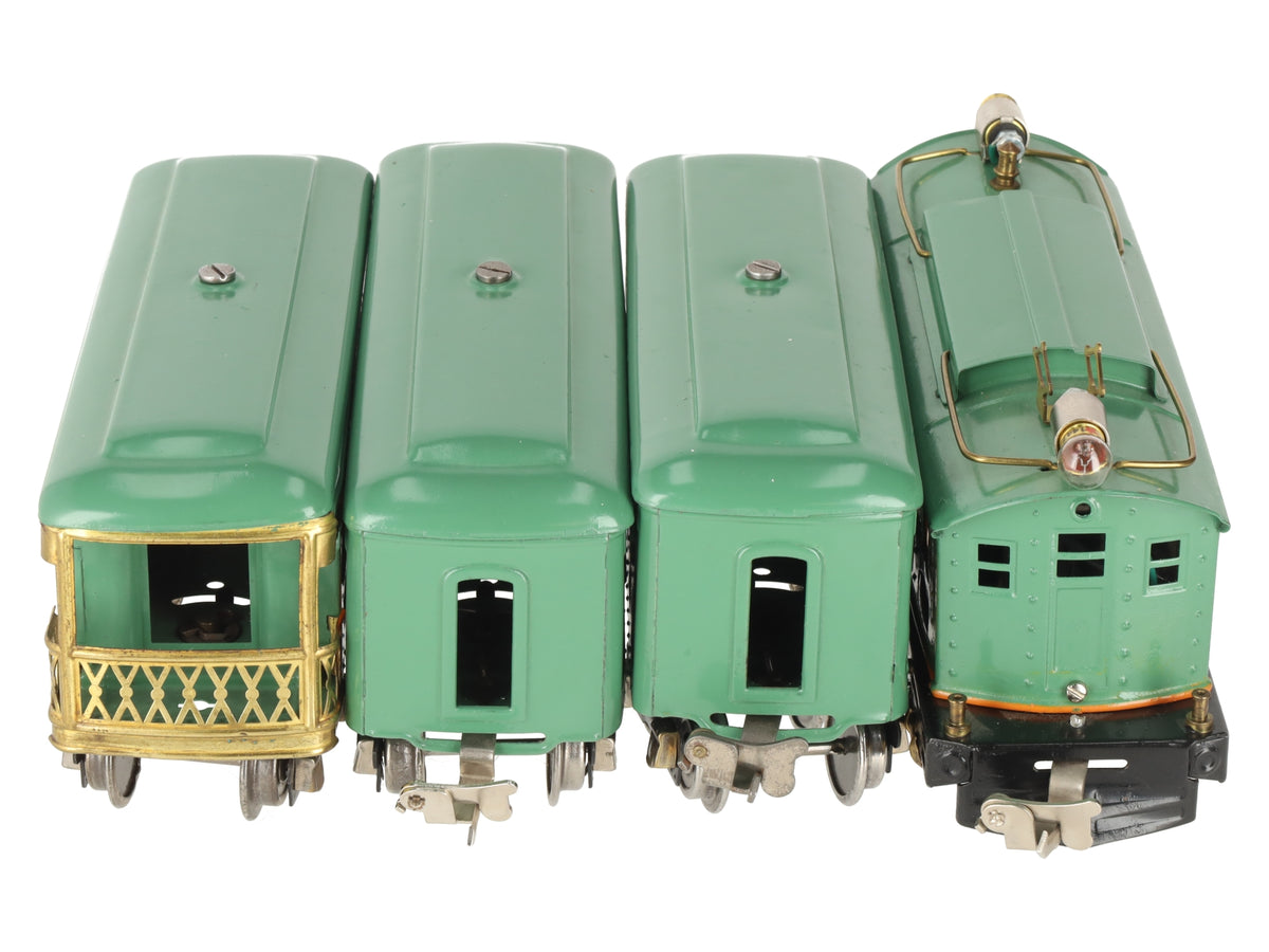 Lionel 253 Vintage O Prewar Electric Locomotive 4-Car Passenger Set #607/#608