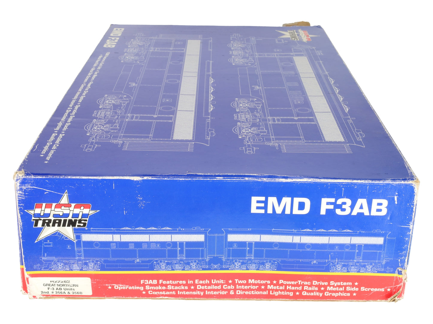 USA Trains 22262 Great Northern F-3 AB Unit Powered Diesel Locomotives EX/Box