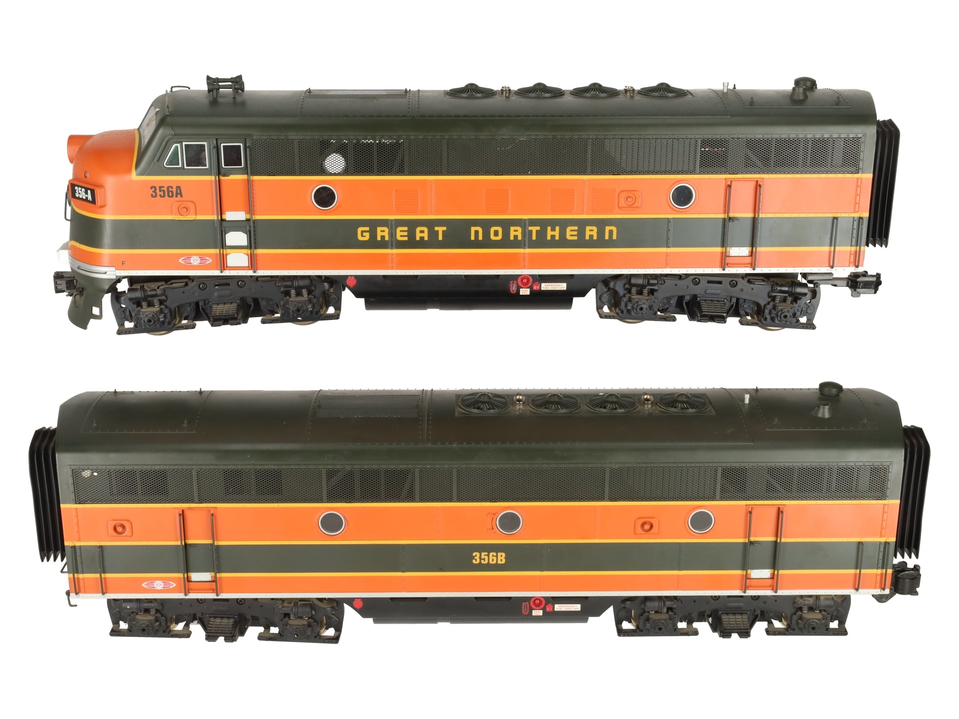 USA Trains 22262 Great Northern F-3 AB Unit Powered Diesel Locomotives EX/Box