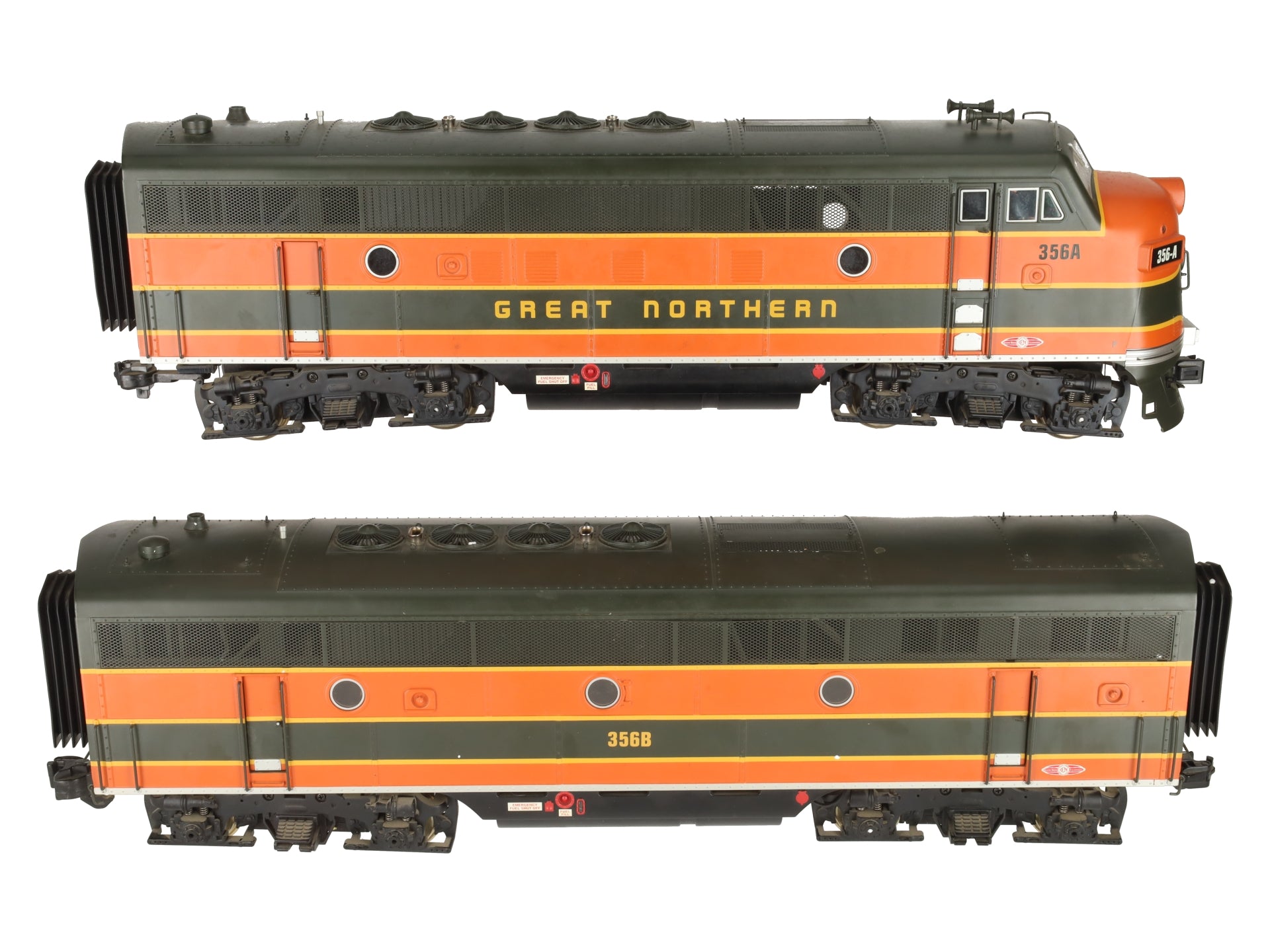 USA Trains 22262 Great Northern F-3 AB Unit Powered Diesel Locomotives EX/Box