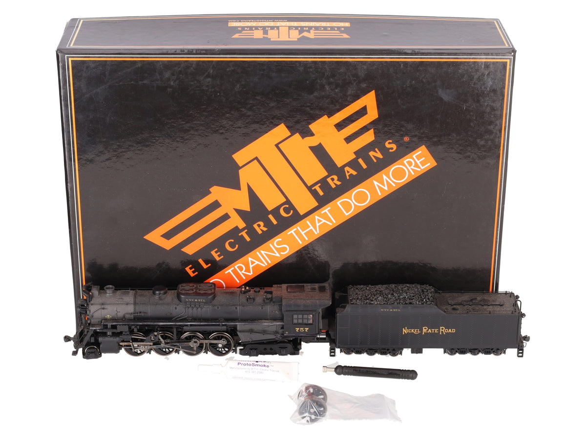 MTH 80-3175-1 HO Nickel Plate Road 2-8-4 Berkshire Loco & Tender w/PS3.0 #757 EX/Box