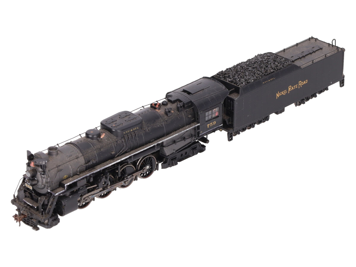 MTH 80-3176-1 HO Nickel Plate Road 2-8-4 Berkshire Loco w/ Tender(PS 3.0) #759 VG/Box