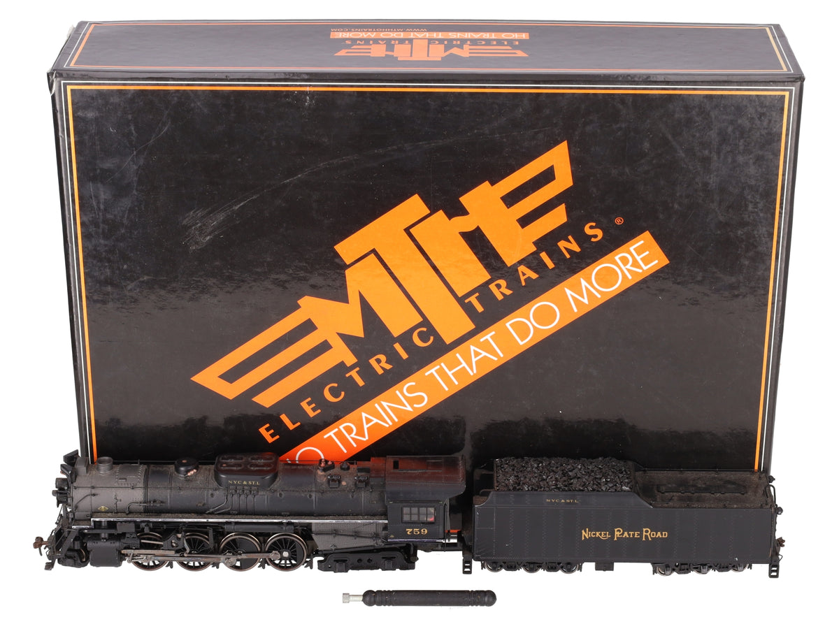 MTH 80-3176-1 HO Nickel Plate Road 2-8-4 Berkshire Loco w/ Tender(PS 3.0) #759 VG/Box
