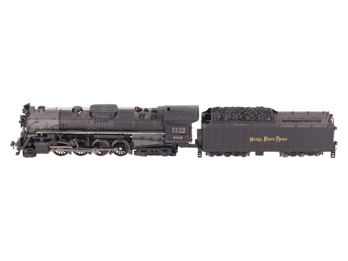 MTH 80-3176-1 HO Nickel Plate Road 2-8-4 Berkshire Loco w/ Tender(PS 3.0) #759 VG/Box