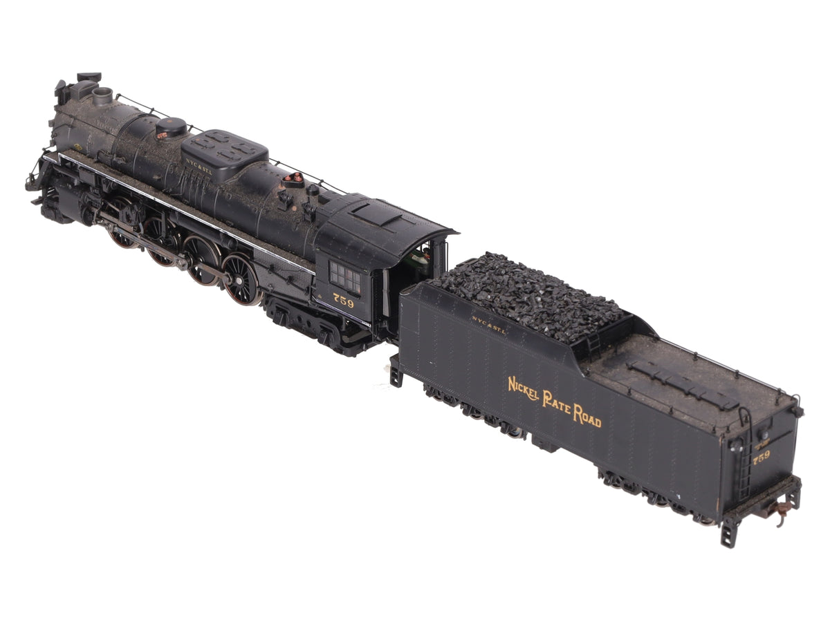 MTH 80-3176-1 HO Nickel Plate Road 2-8-4 Berkshire Loco w/ Tender(PS 3.0) #759 VG/Box