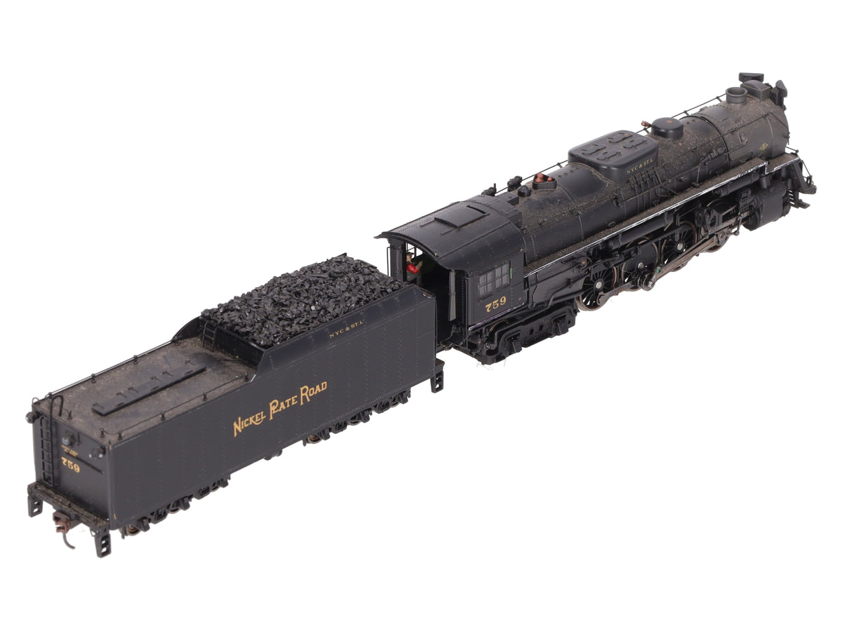 MTH 80-3176-1 HO Nickel Plate Road 2-8-4 Berkshire Loco w/ Tender(PS 3.0) #759 VG/Box