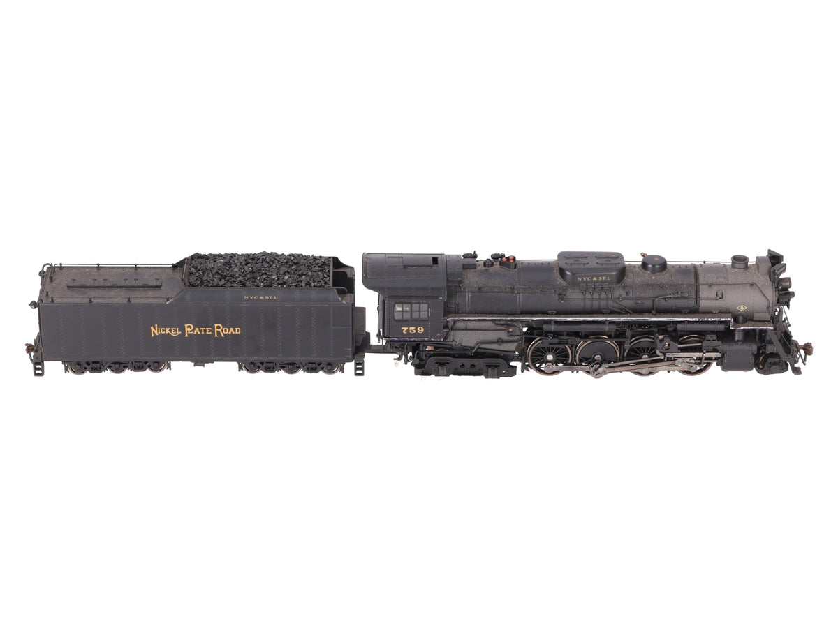 MTH 80-3176-1 HO Nickel Plate Road 2-8-4 Berkshire Loco w/ Tender(PS 3.0) #759 VG/Box