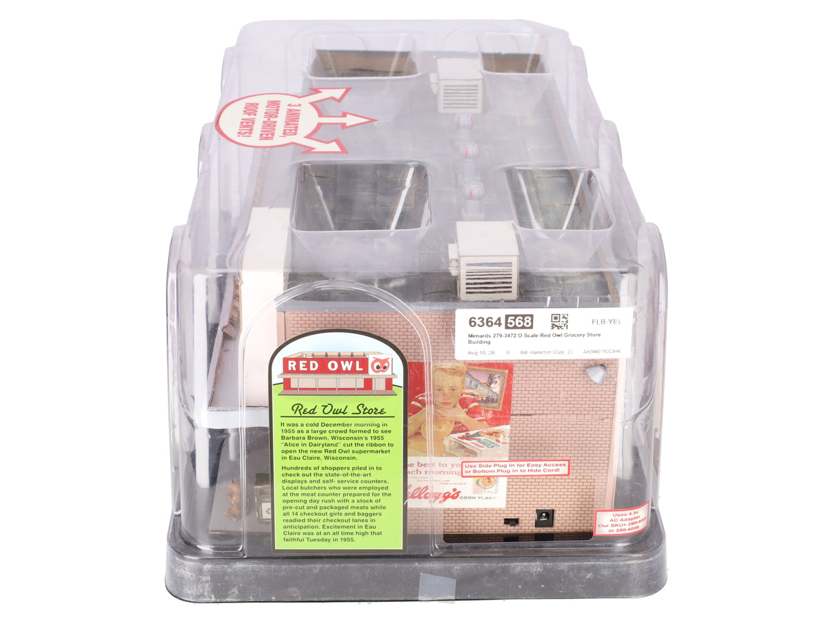 Menards 279-3472 O Scale Red Owl Grocery Store Building EX/Box