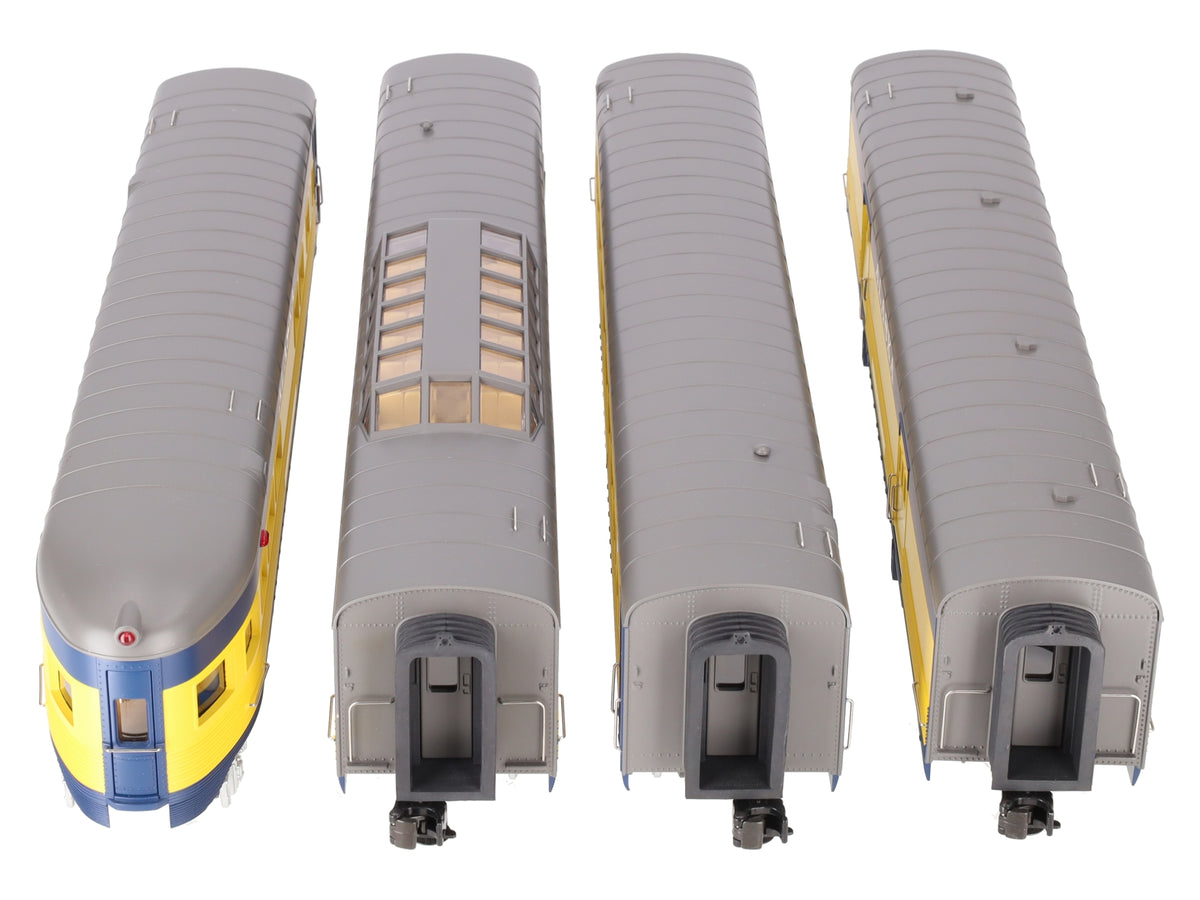 MTH 30-67009 O Alaska RailKing 60' Streamlined ABS Passenger Set (Set of 4) LN/Box