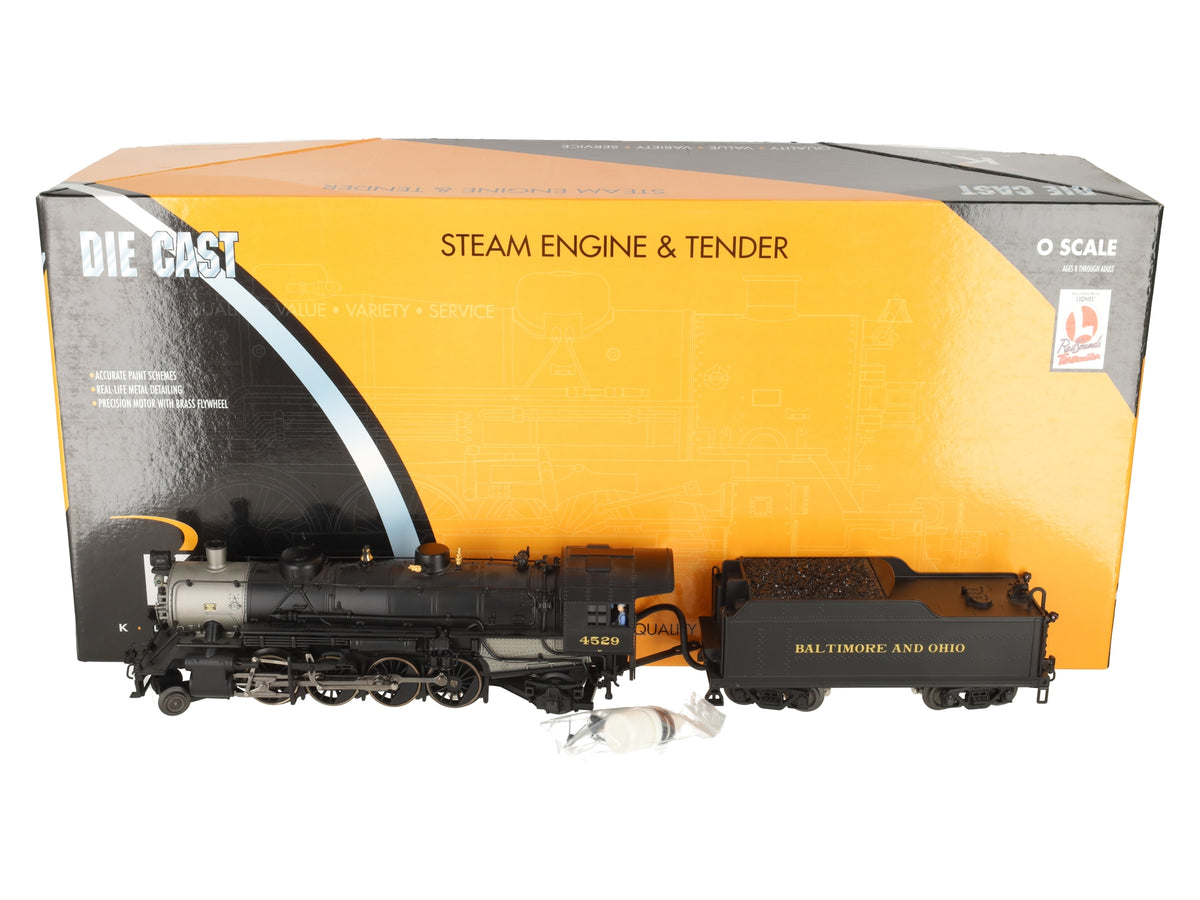 K-Line K3610-4529CC B&O Mikado Steam Locomotive & Tender #4529 with TMCC LN/Box