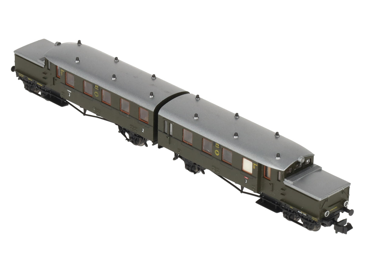 Roco 23012 N Scale DB Dual Railcar Diesel Locomotive #375 EX/Box