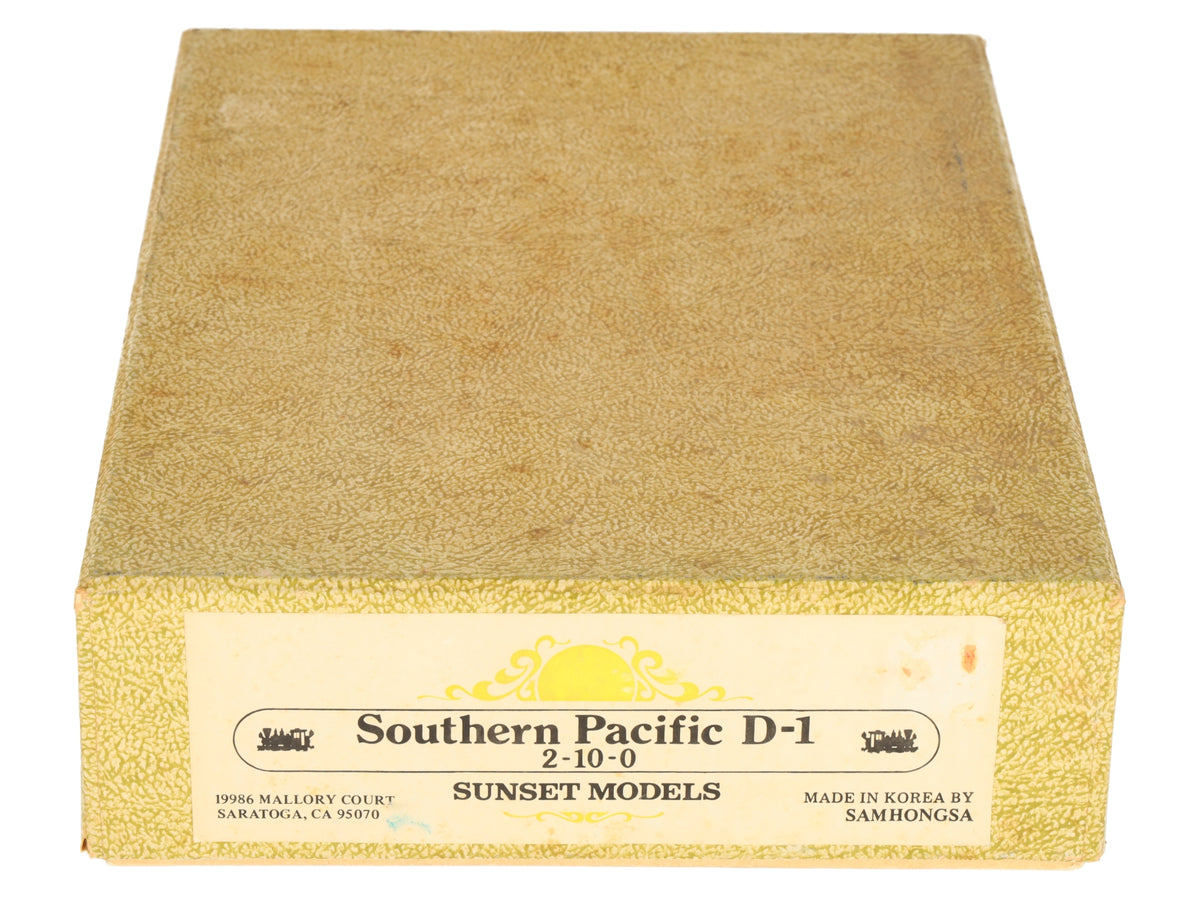 Sunset Models HO Scale BRASS Southern Pacific D-1 2-10-0 Steam Locomotive EX/Box