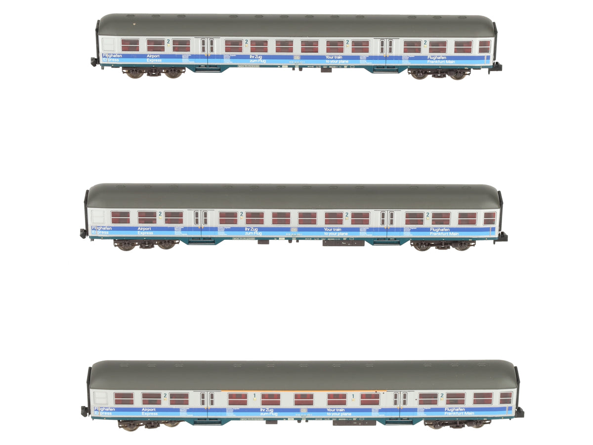 Marklin 43815 N Scale DB Airport Express Passenger Car Set of 3 LN