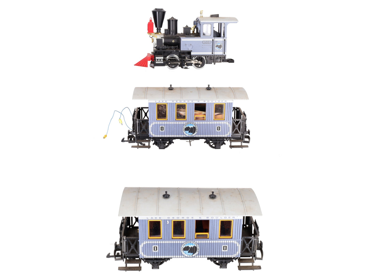 LGB 22301 G Scale Lake George & Boulder Steam Locomotive Train Set VG/Box