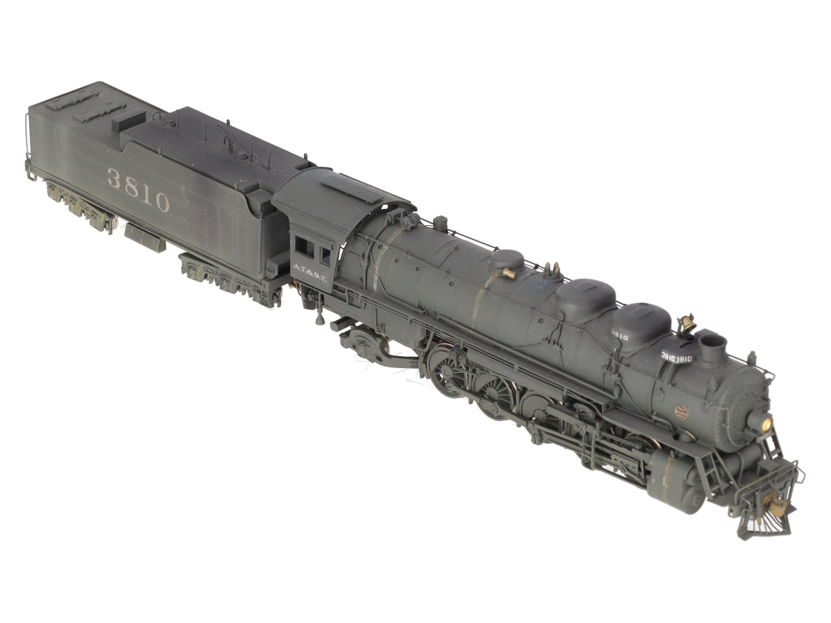 Hallmark Models 3810 HO Scale BRASS ATSF 2-10-2 Steam Locomotive & Tender #3810 VG/Box