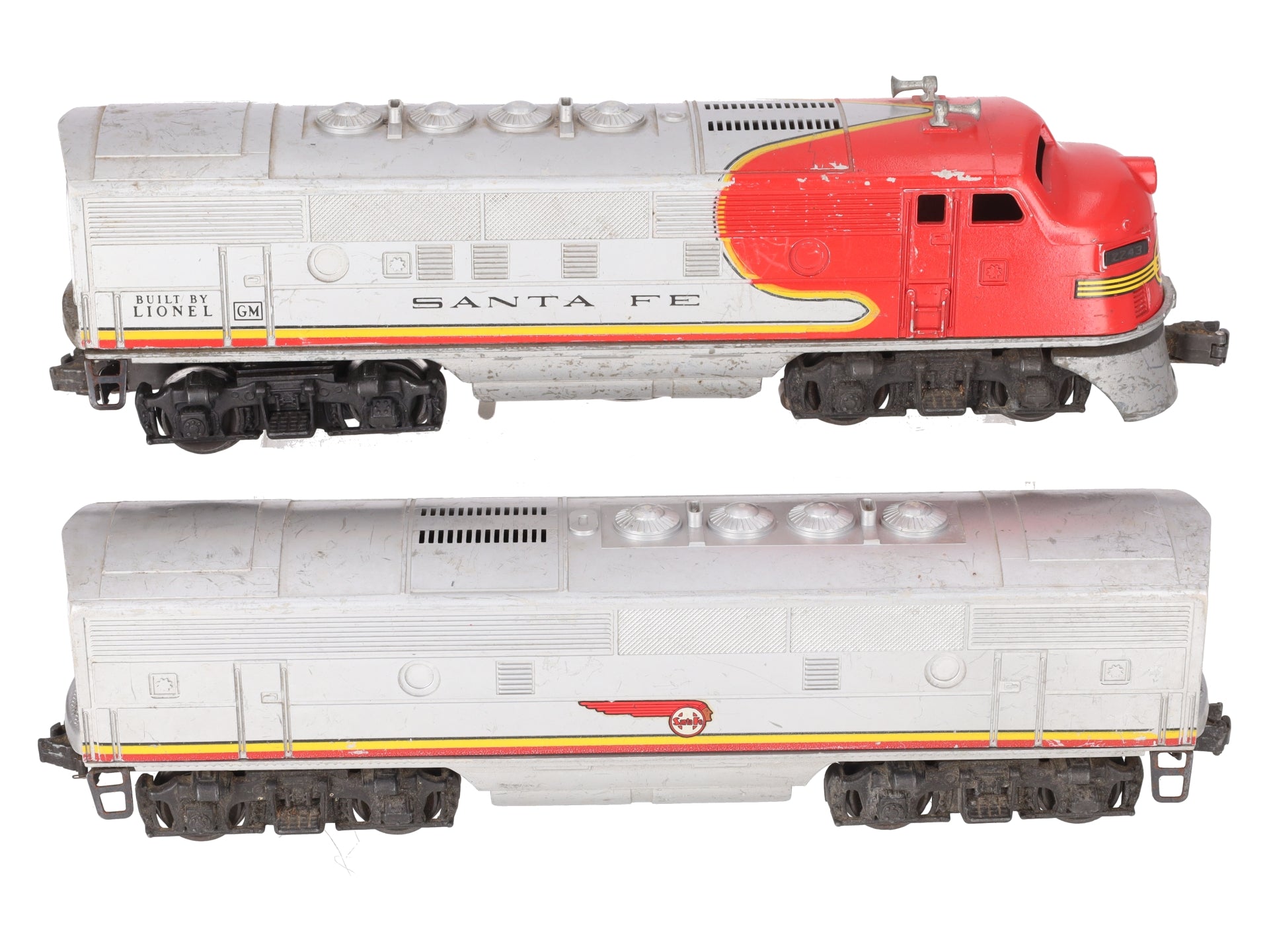 Lionel 2243 Vintage O Santa Fe F-3 AB Diesel Set VG