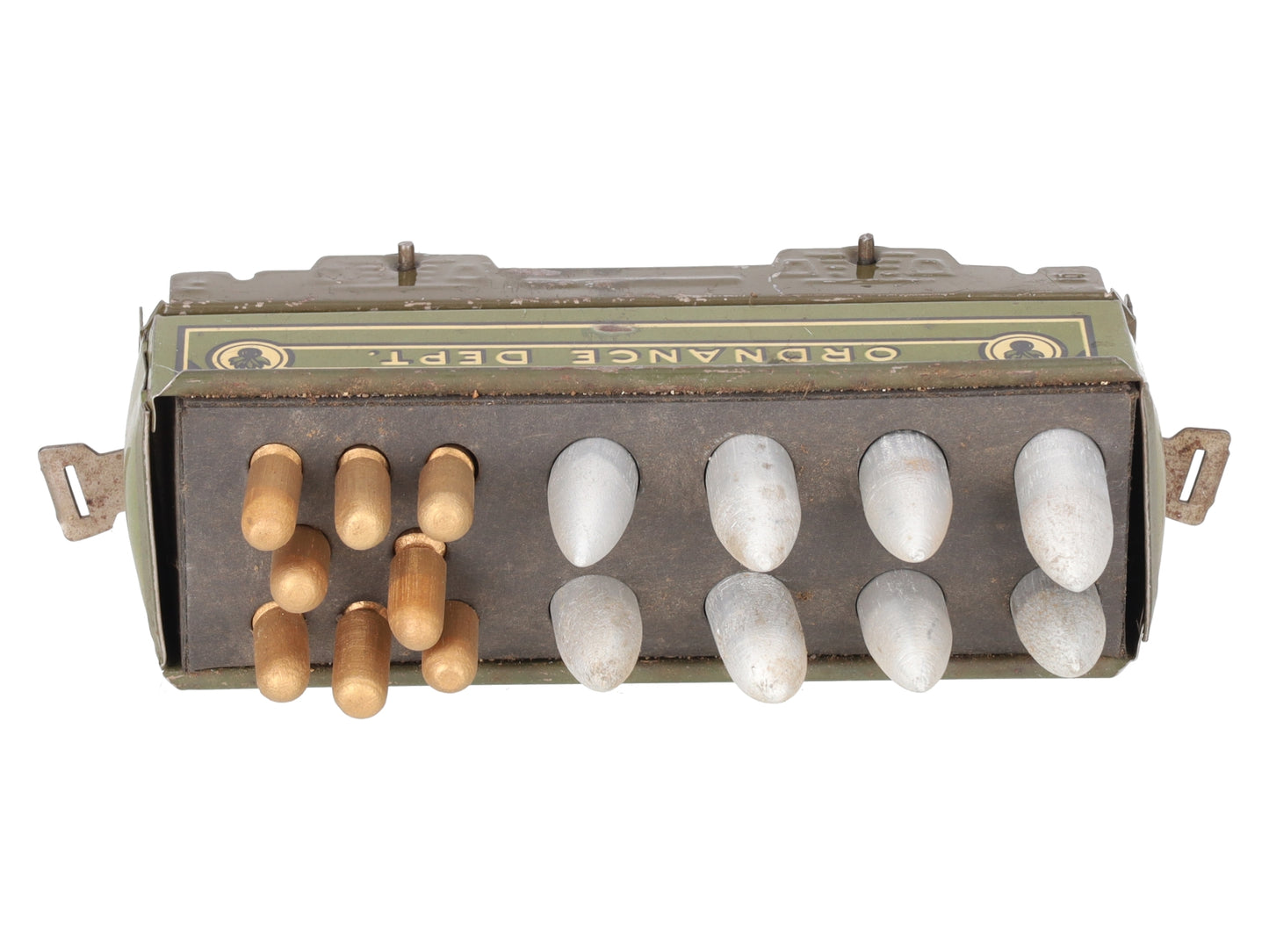 Marx 2552M Vintage O Gauge "Ordnance Dept" Gondola w/ Shell Load VG