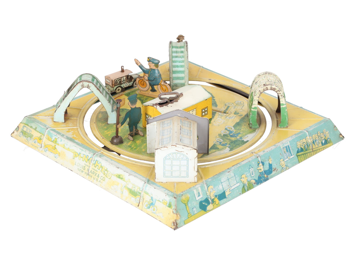 Louis Marx & Co. Vintage "Pinched" Tinplate Litho Wind-Up Table-Top Toy VG