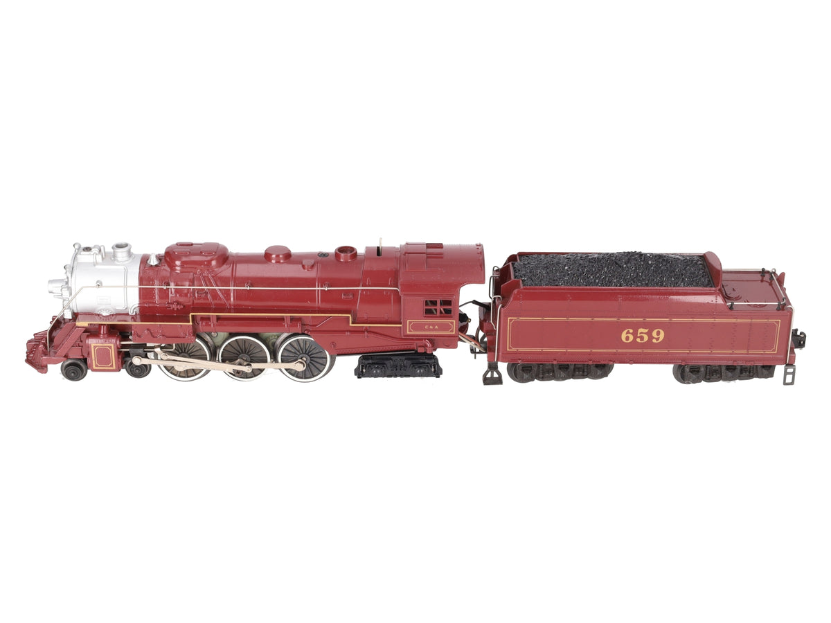 Lionel 6-8101 O Gauge Chicago & Alton 4-6-4 Diecast Steam Loco & Tender #659 EX/Box