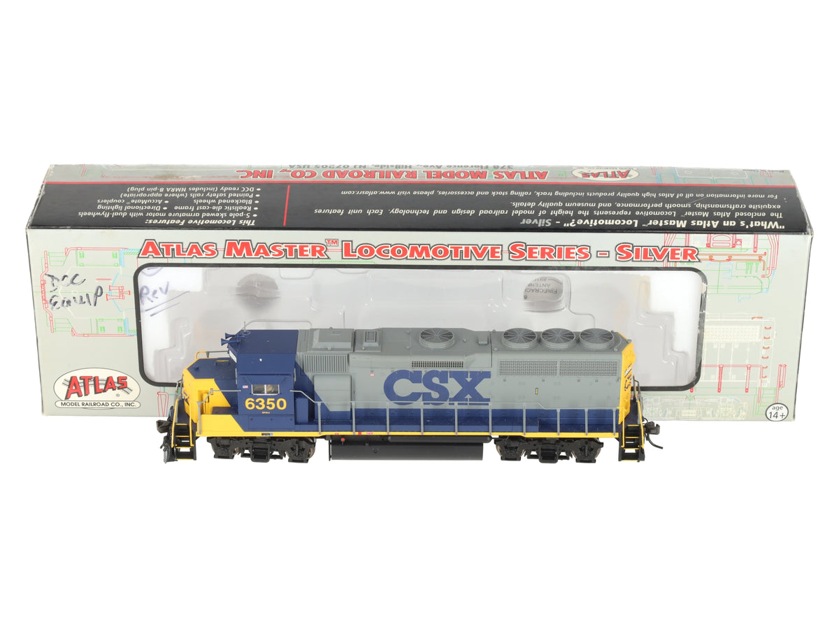 Atlas 10000386 HO CSX GP40-2 Phase 1 Diesel Locomotive w/o Sound #6350 w/DCC EX/Box
