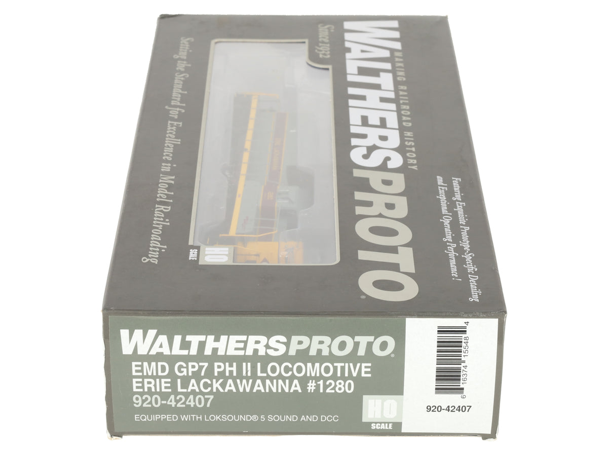 Walthers 920-42407 HO Erie Lackawanna EMD GP7 Diesel Loco w/Sound & DCC #1280 EX/Box