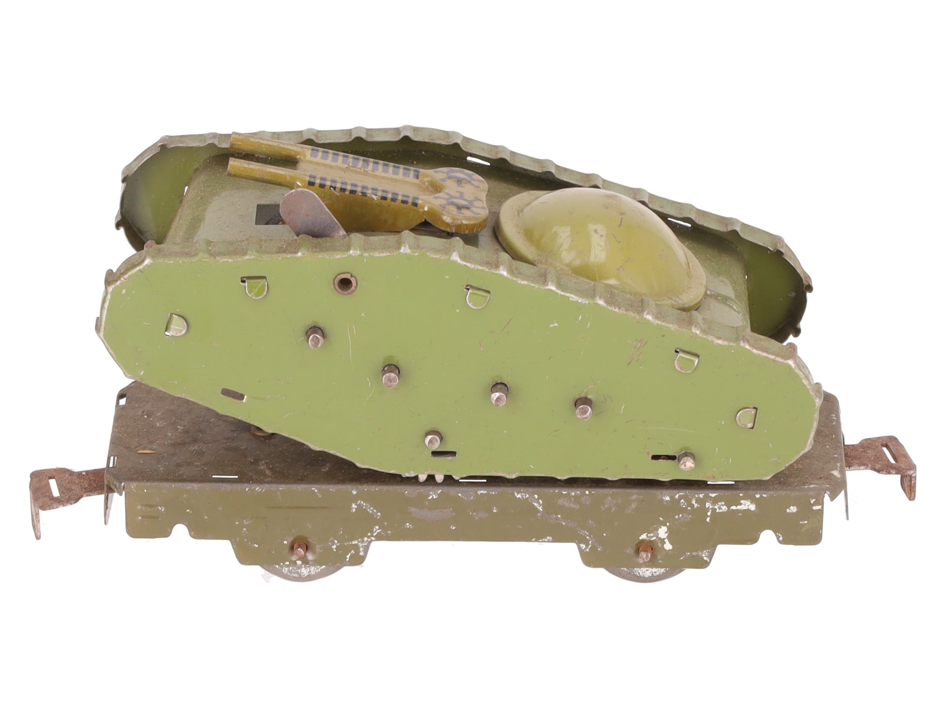 Marx 572ST O Gauge Vintage Olive Drab Wind Up Tank Car