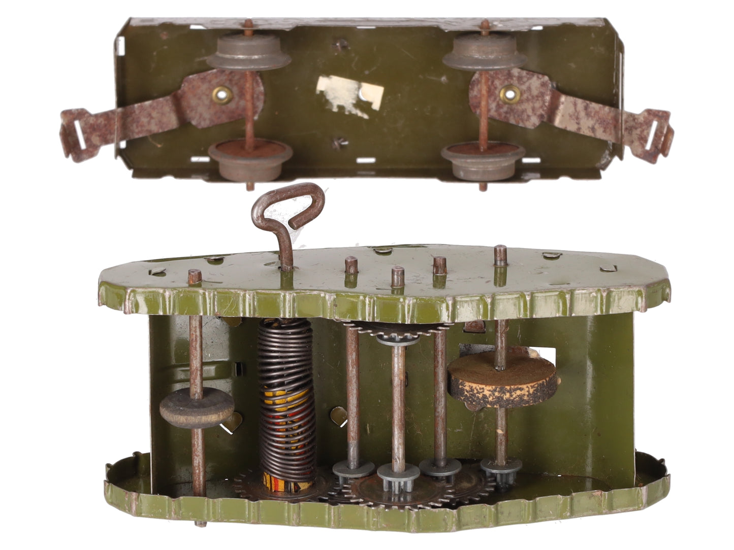Marx 572ST O Gauge Vintage Olive Drab Wind Up Tank Car