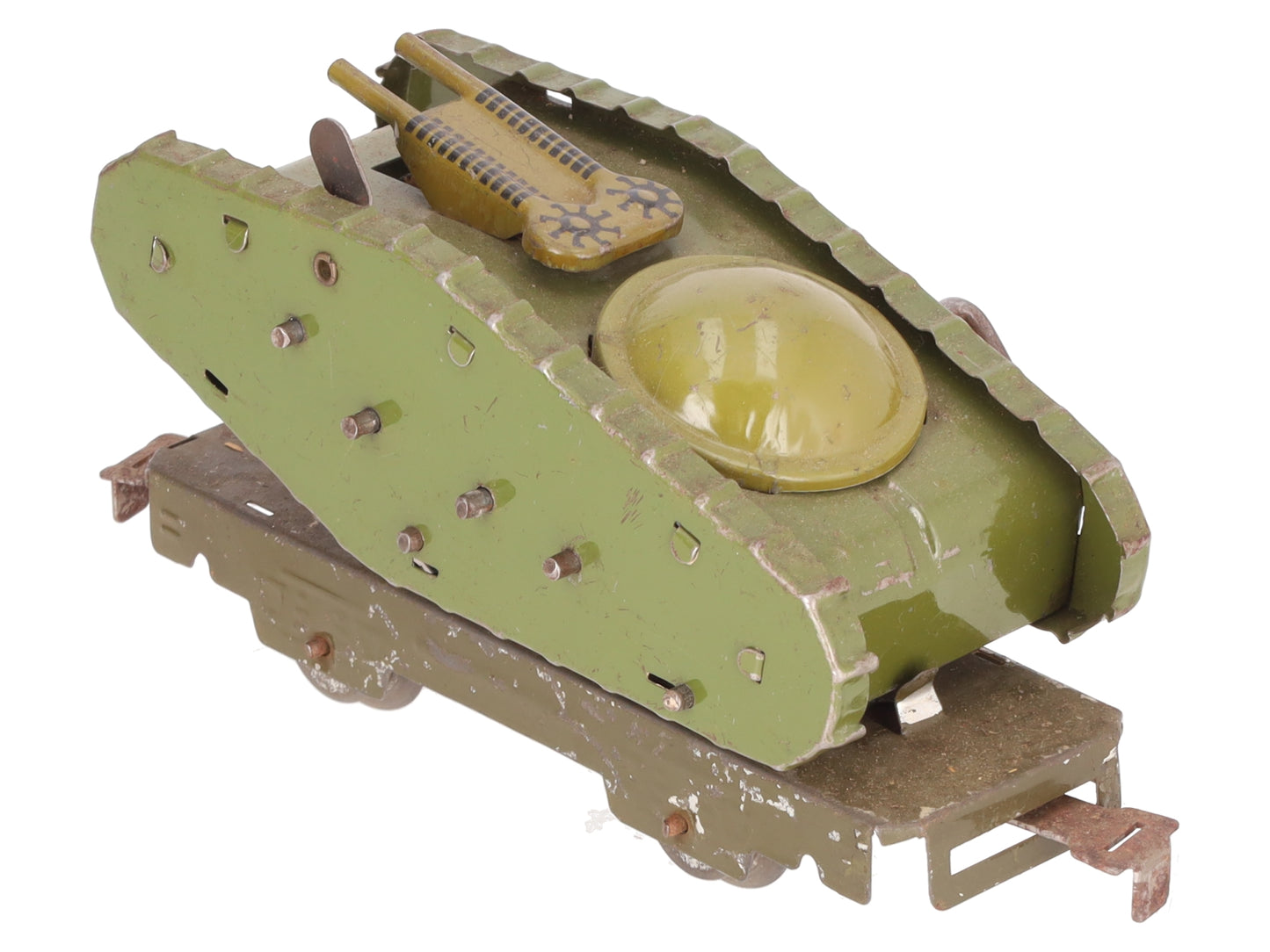 Marx 572ST O Gauge Vintage Olive Drab Wind Up Tank Car
