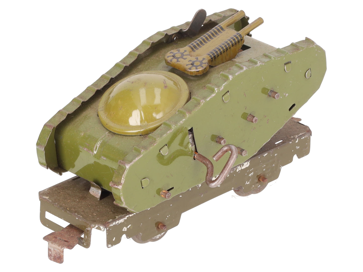 Marx 572ST O Gauge Vintage Olive Drab Wind Up Tank Car