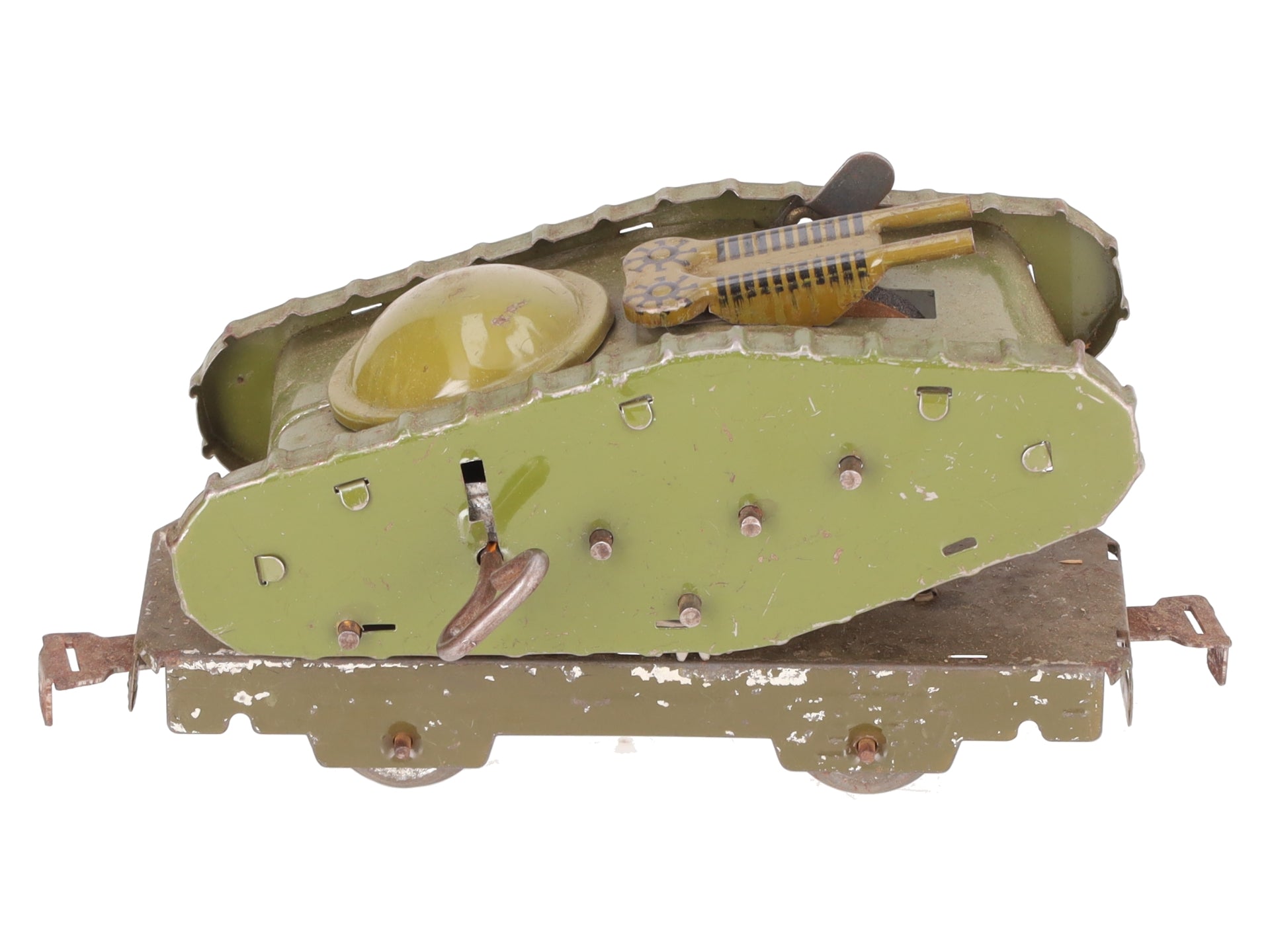 Marx 572ST O Gauge Vintage Olive Drab Wind Up Tank Car