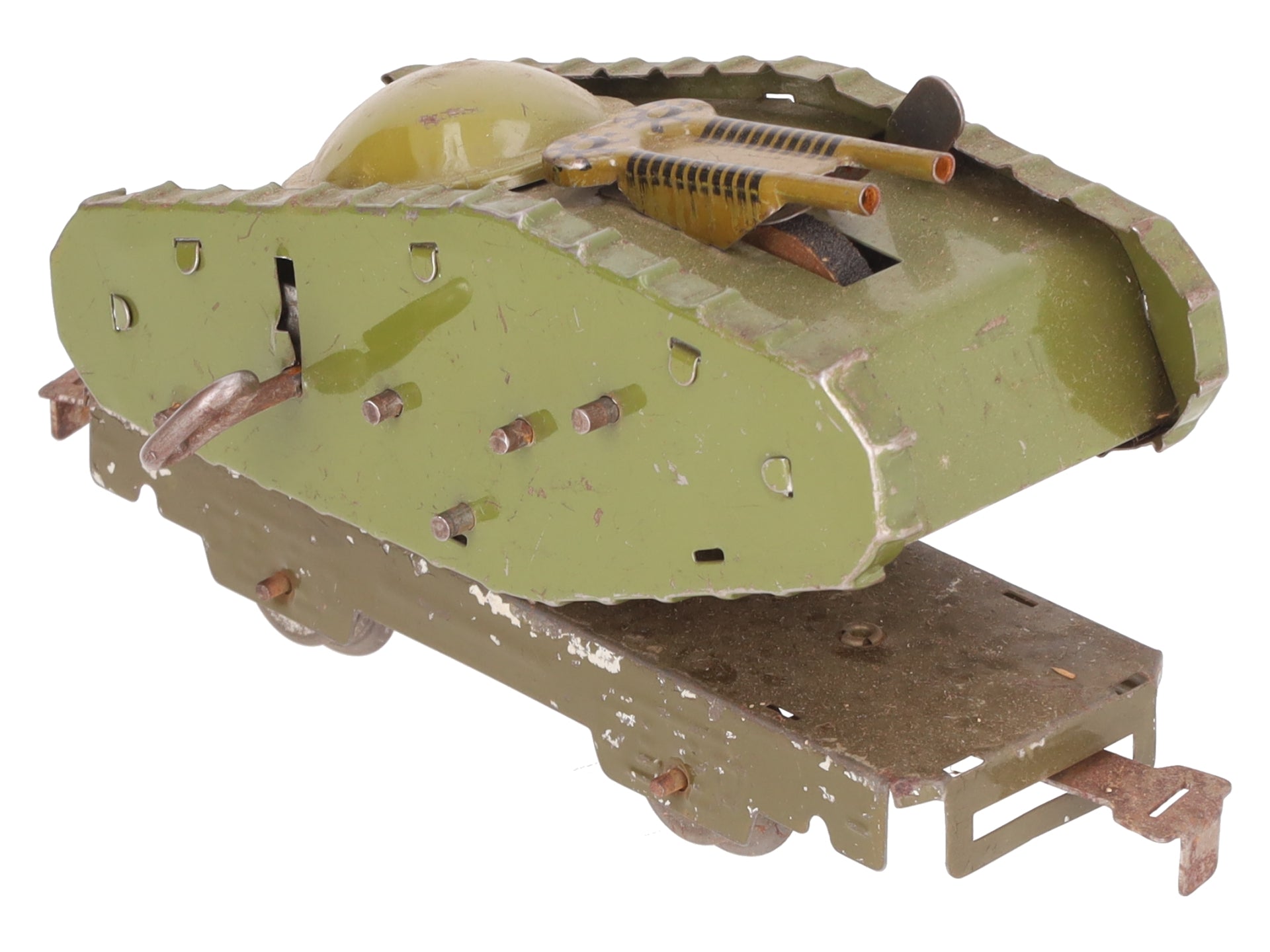 Marx 572ST O Gauge Vintage Olive Drab Wind Up Tank Car
