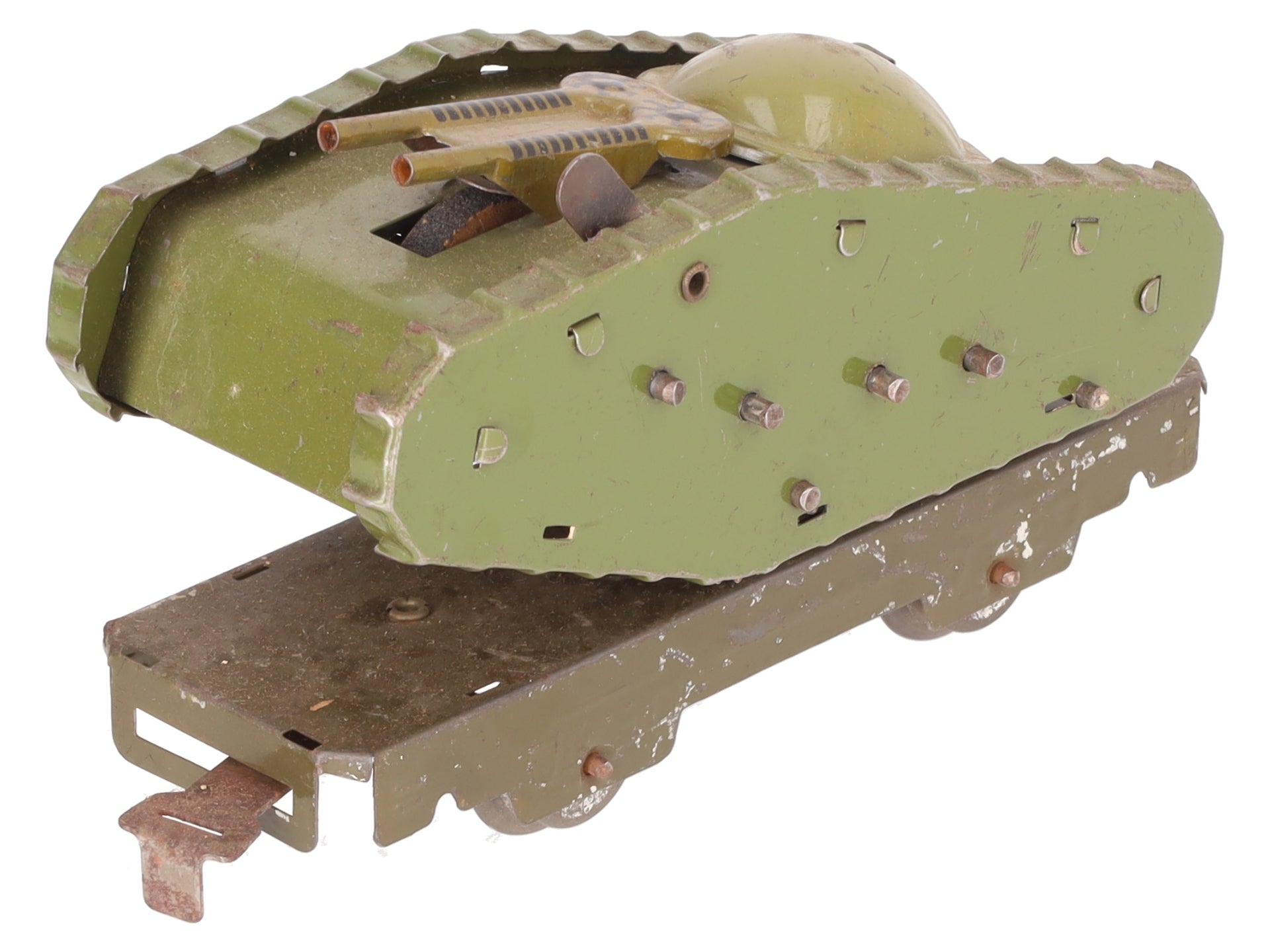 Marx 572ST O Gauge Vintage Olive Drab Wind Up Tank Car
