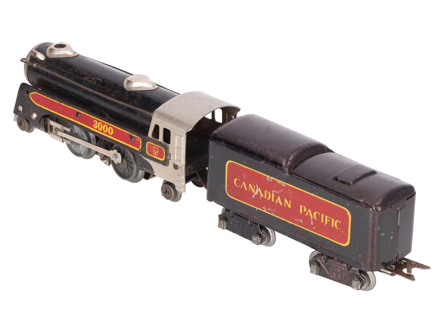 Marx 3000 Vintage O Canadian Pacific 2-4-2 Steam Locomotive with Tender