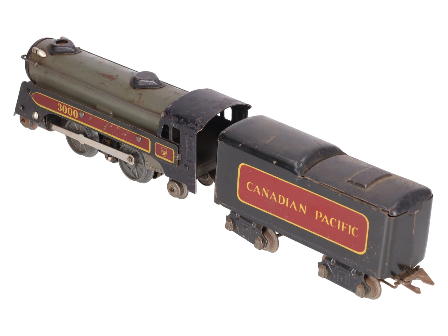 Marx 3000 Vintage O Canadian Pacific 2-4-2 Steam Locomotive with Tender