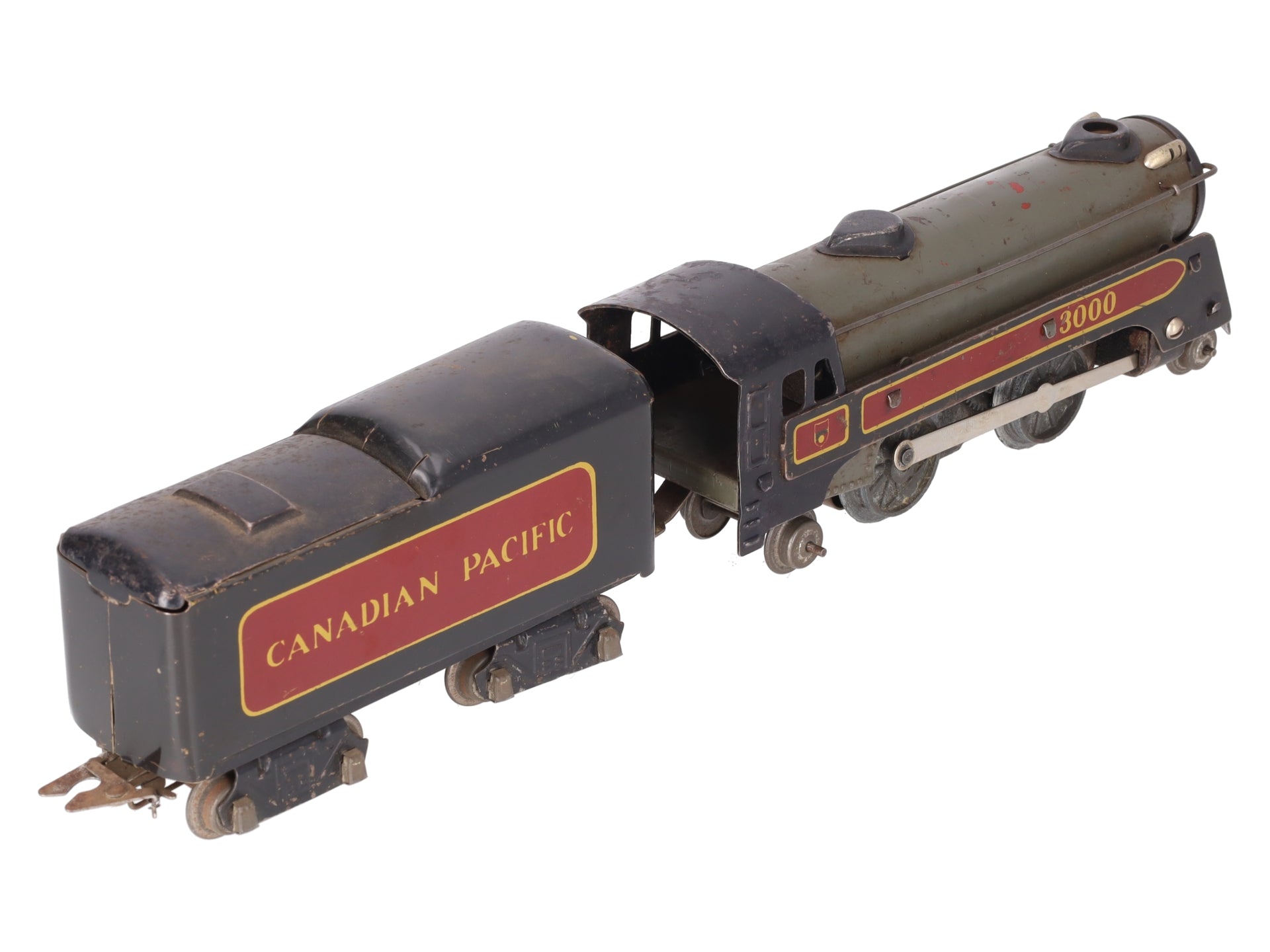 Marx 3000 Vintage O Canadian Pacific 2-4-2 Steam Locomotive with Tender