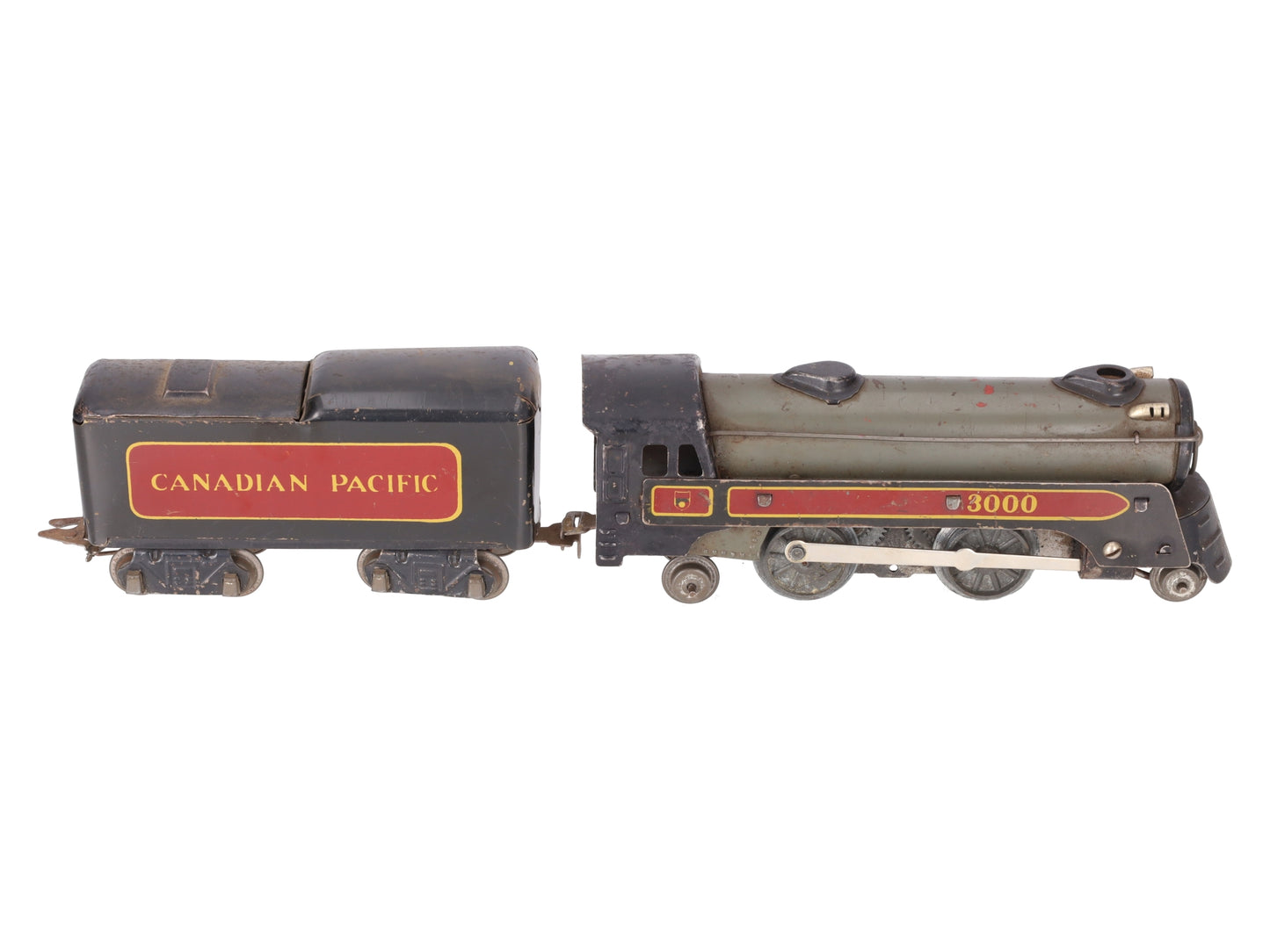 Marx 3000 Vintage O Canadian Pacific 2-4-2 Steam Locomotive with Tender