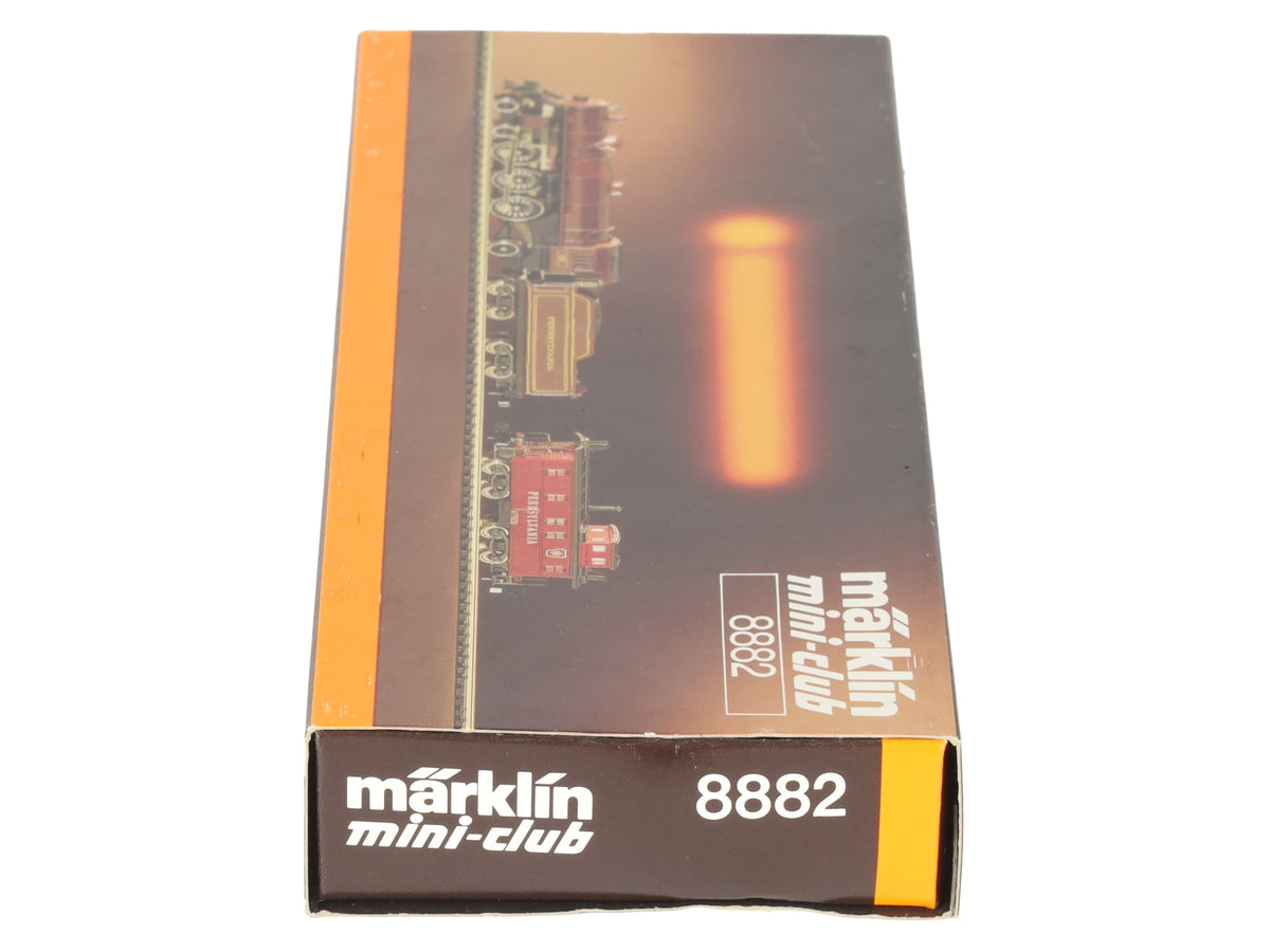 Marklin 8882 Z Scale Pennsylvania Steam Locomotive & Caboose Set LN/Box
