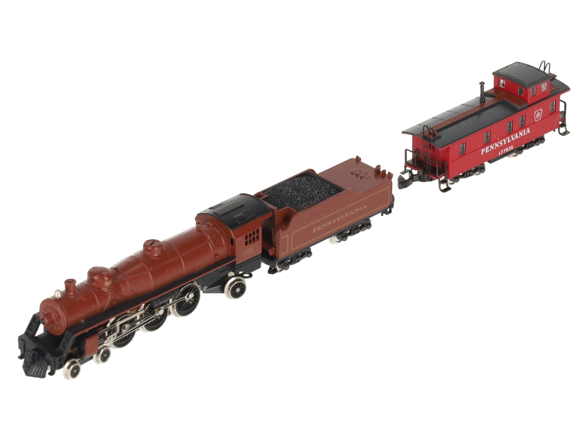 Marklin 8882 Z Scale Pennsylvania Steam Locomotive & Caboose Set LN/Box