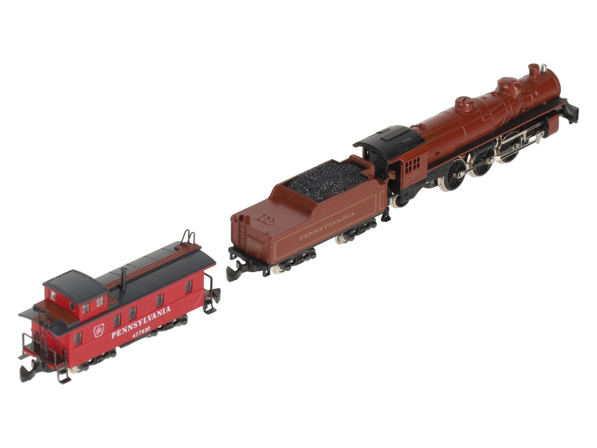 Marklin 8882 Z Scale Pennsylvania Steam Locomotive & Caboose Set LN/Box