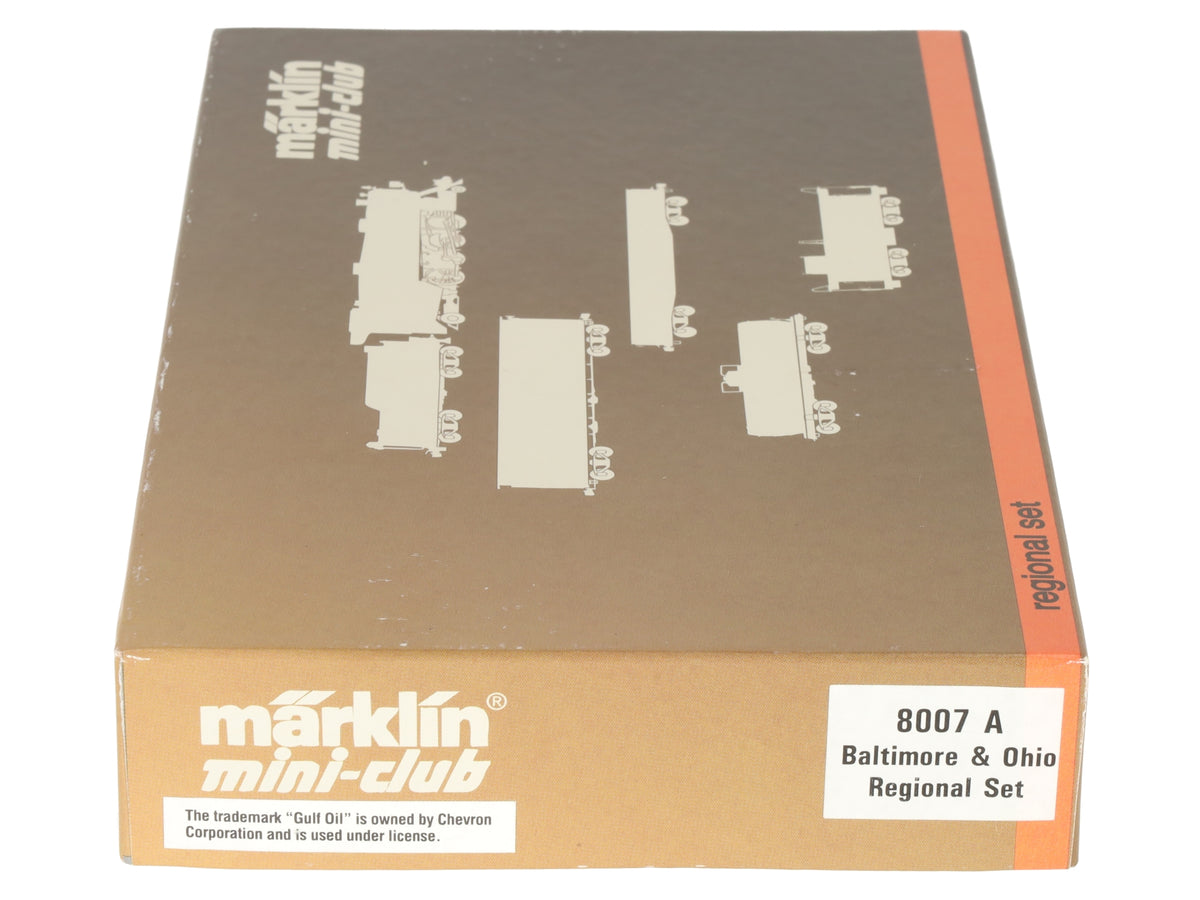 Marklin 8007A Z Scale Baltimore & Ohio Steam Freight Train Set EX/Box