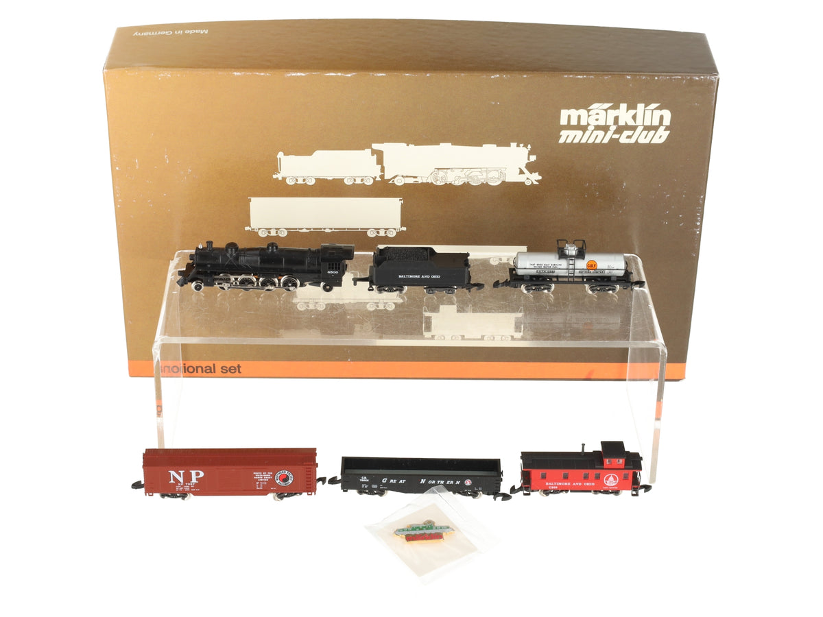 Marklin 8007A Z Scale Baltimore & Ohio Steam Freight Train Set EX/Box